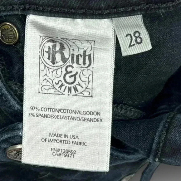 RICH & SKINNY ladies light black low-rise skinny jean size 28 - Picture 12 of 13